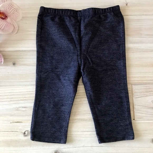 SOLD Floral Chiffon Top Chambray Leggings 3-6 M - Picture 3 of 6