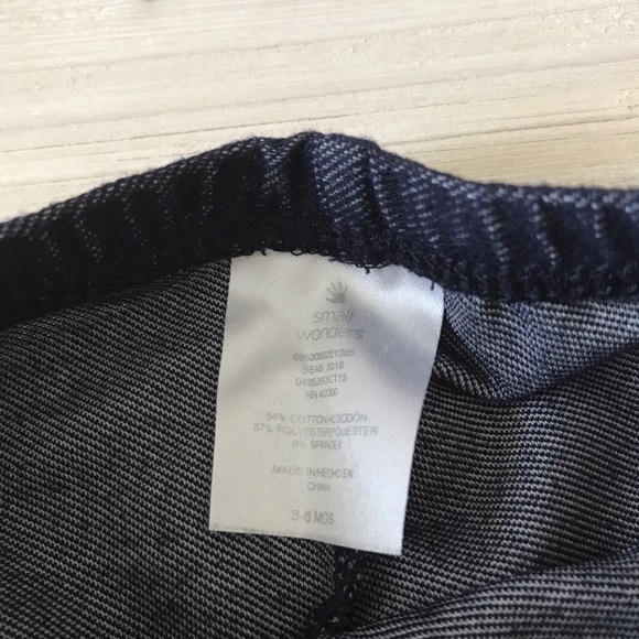 SOLD Floral Chiffon Top Chambray Leggings 3-6 M - Picture 5 of 6