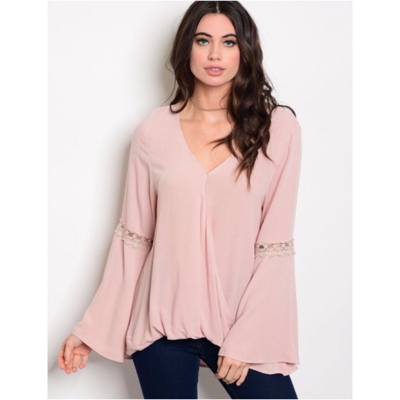 Tops - CLEARANCE -- LAST ONE Blush Bell Sleeve Top