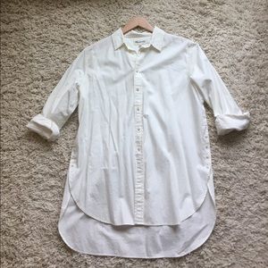 Madewell Button Up Nepped Cotton Shirt
