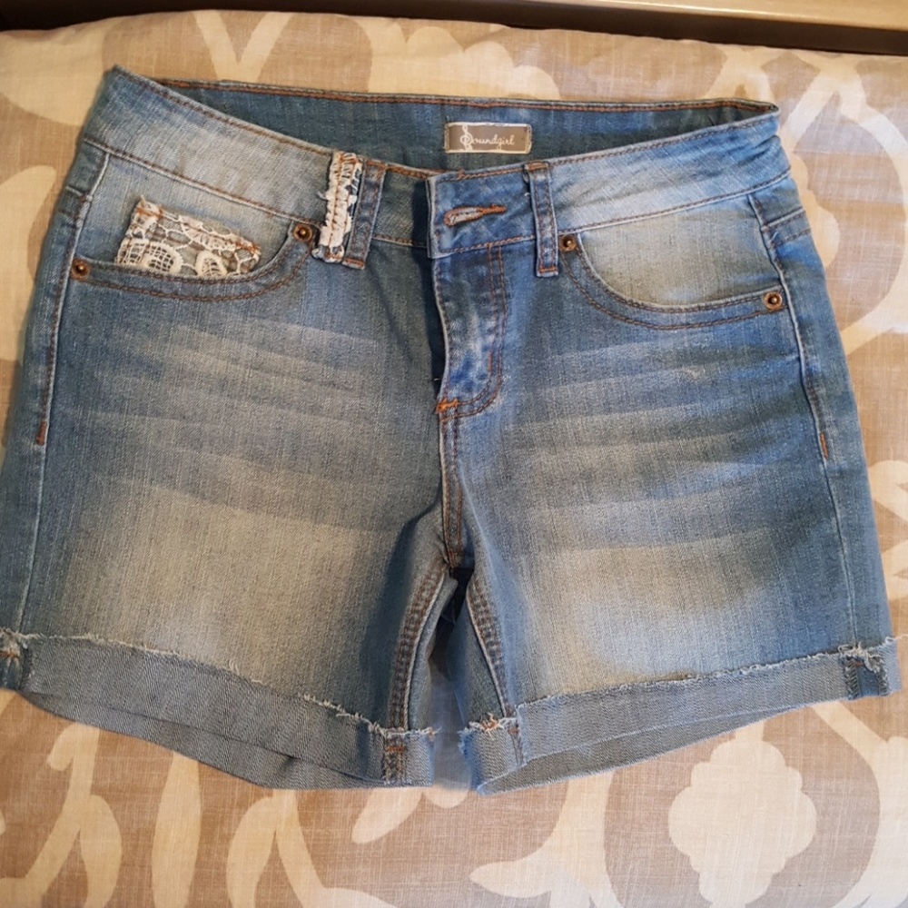 Jean, lace shorts
