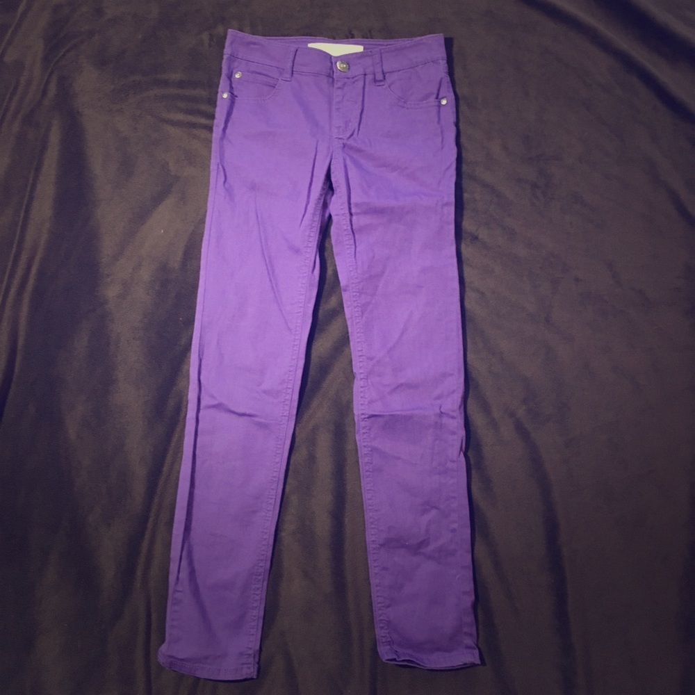 Girls purple jeans