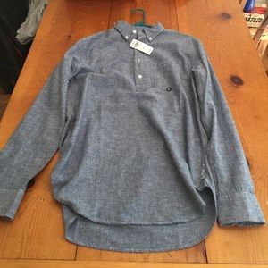 Abercrombie and Fitch Chambray Popover Shirt New