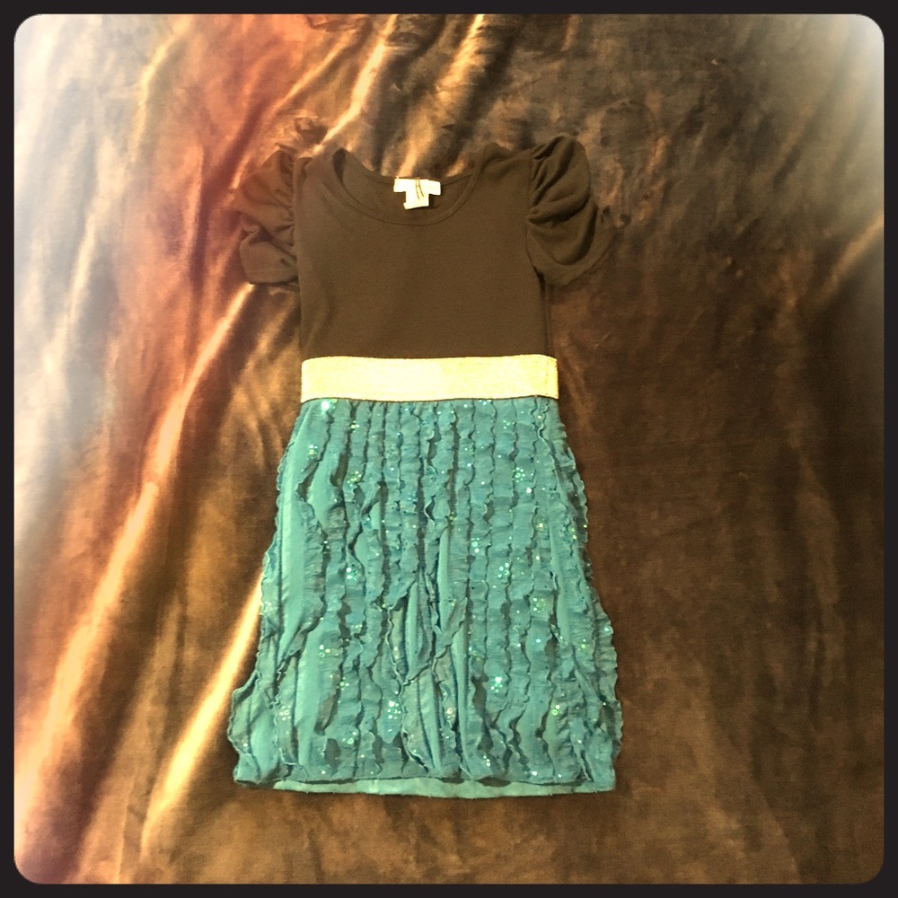 Girls black and blue dress