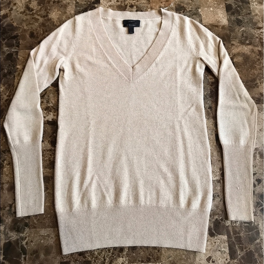 JCrew Italian cashmere V neck sweater size XXS