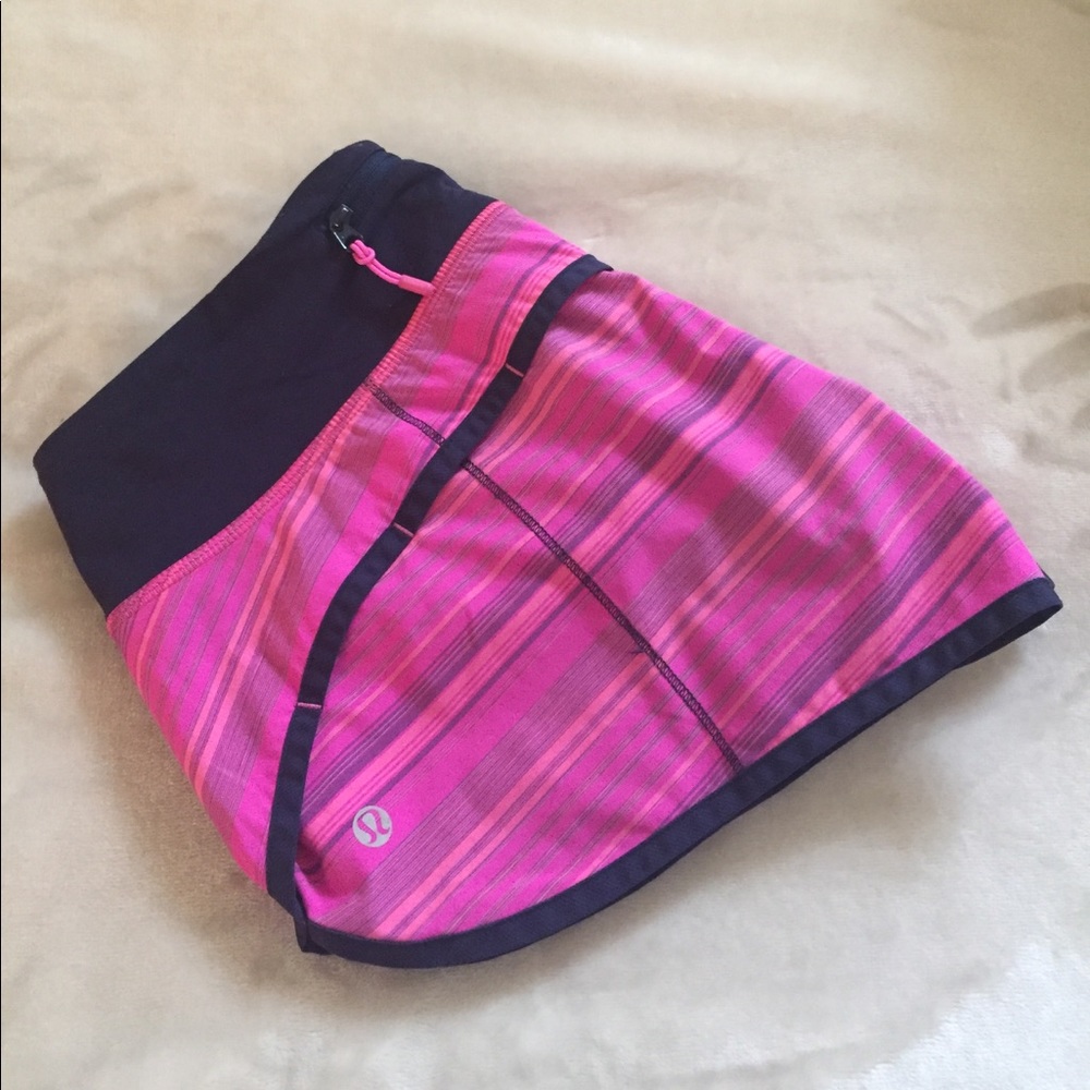Pink lululemon speed shorts size 4