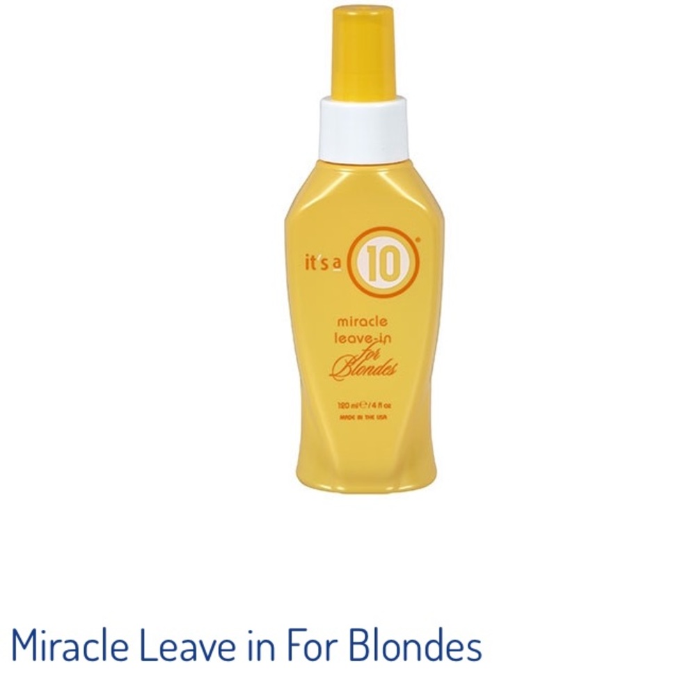 It's a 10 Miracle leave in conditioner / Blondes