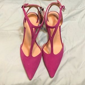 Zara NWT pink suede heels