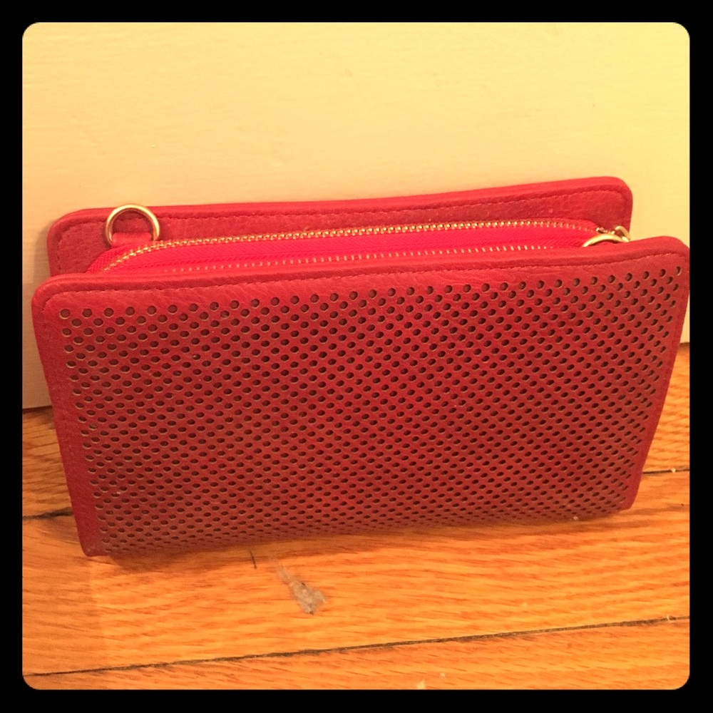 Red Wallet with Attachable Chain