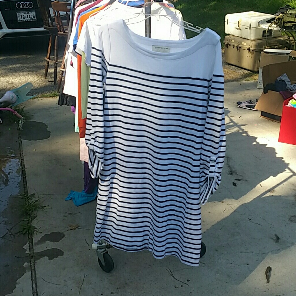 Striped jersey dress