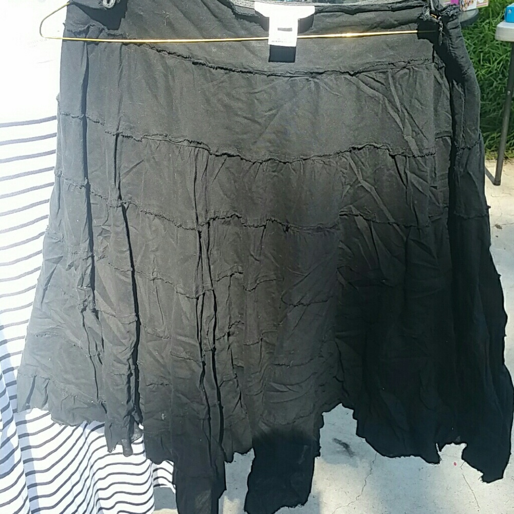 Black broomstick skirt