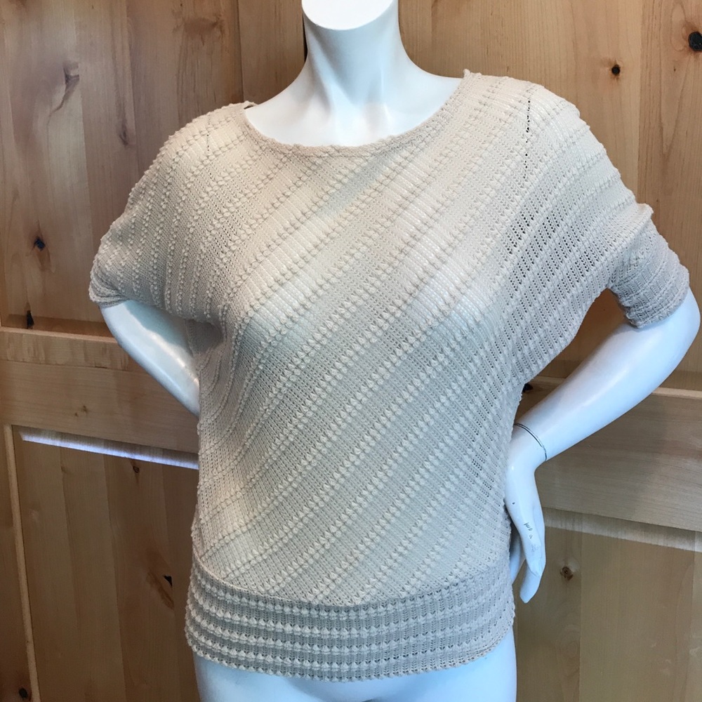 Dolman sleeve ivory knit top