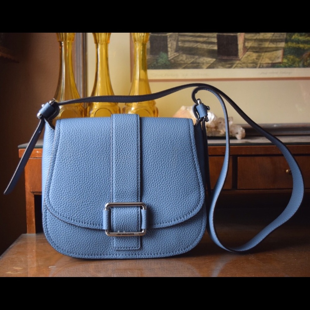Michael Kors Maxine Large Denim Saddle Bag - NEW