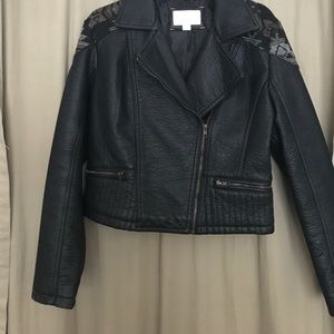 Faux Leather Moto Jacket