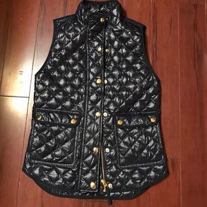 J crew shiny quilted excursion vest