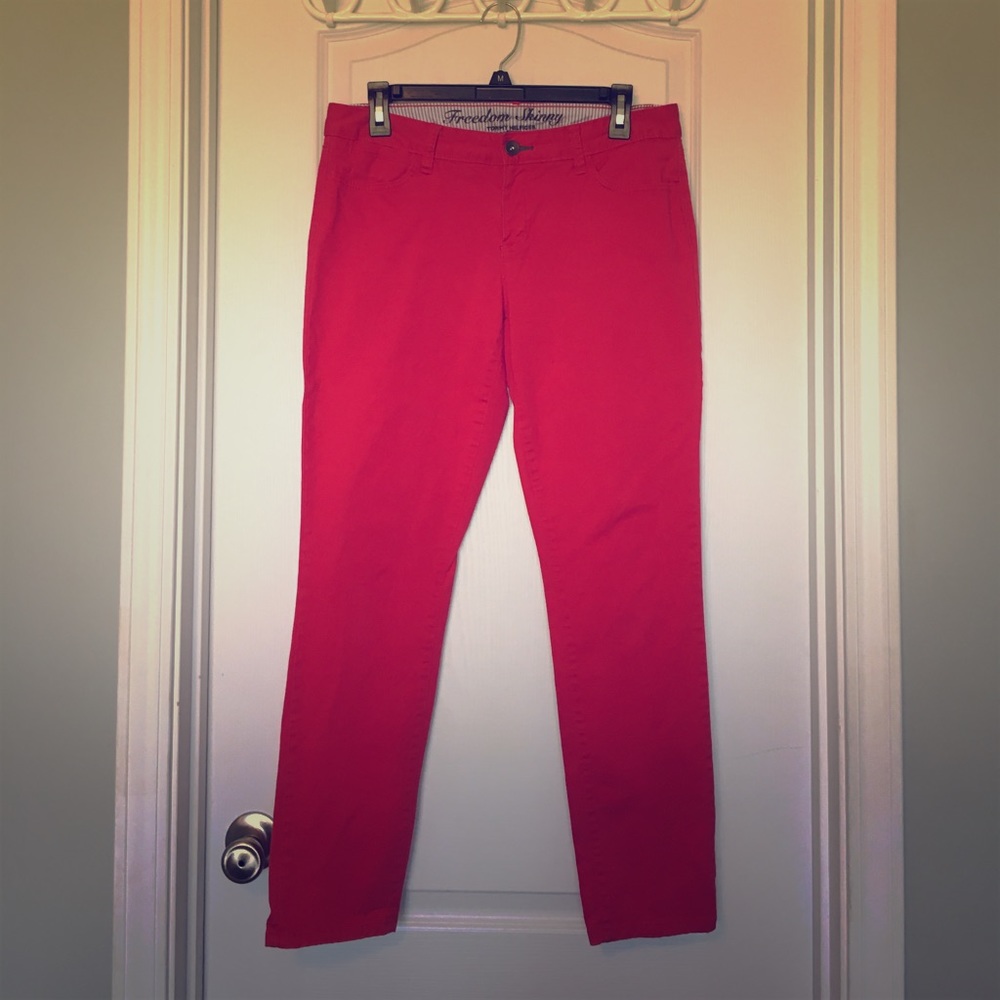 Tommy Hilfiger red stretchy skinny pants