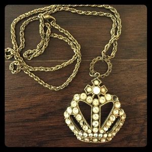 Betsy Johnson Crown Necklace