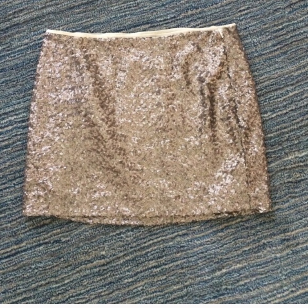 Gold sequin skirt