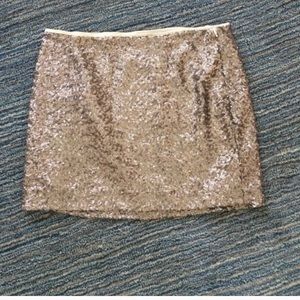 Gold sequin skirt