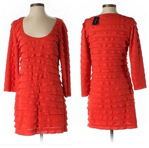 Max Edition Orange 3/4 Sleeve Bodycon Dress