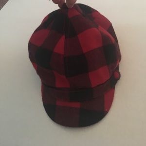 Red Flannel Paper Boy Cap