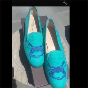 NWT Stubbs & Wootton Maryland Crab Aqua size 6.5