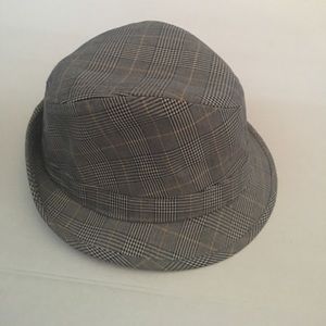 Plaid cloth Fedora hat