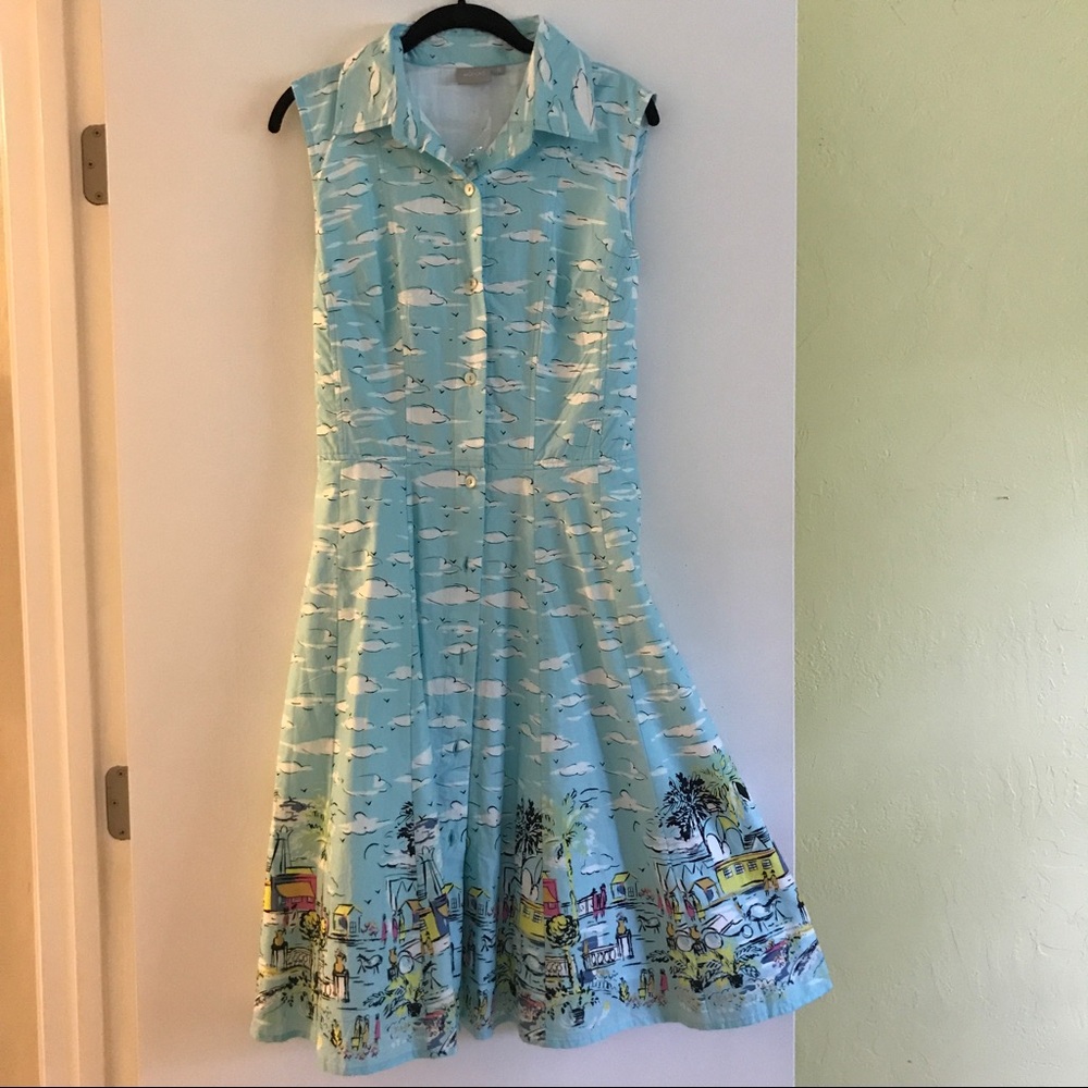 eShakti Whimsical Aline Shirt Dress