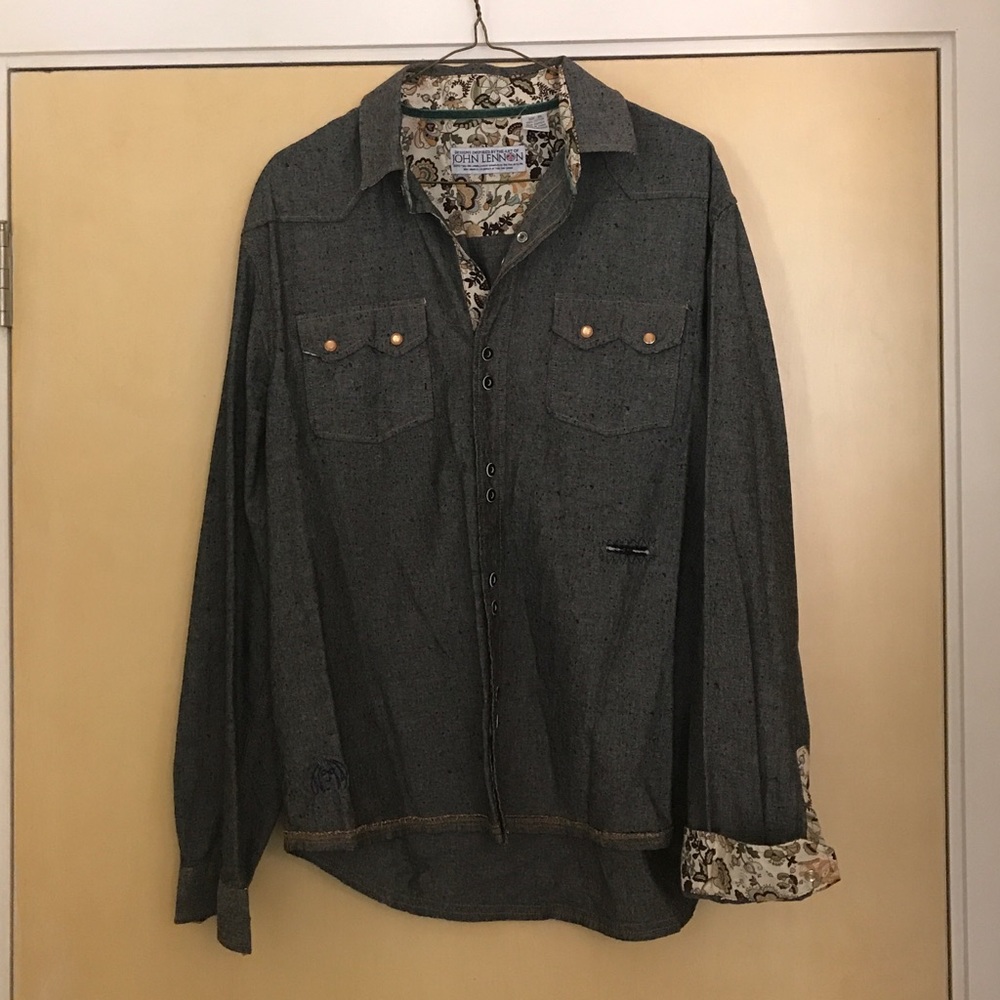 Mens John Lennon XL buttoned shirt