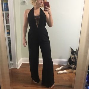 Black halter jumpsuit