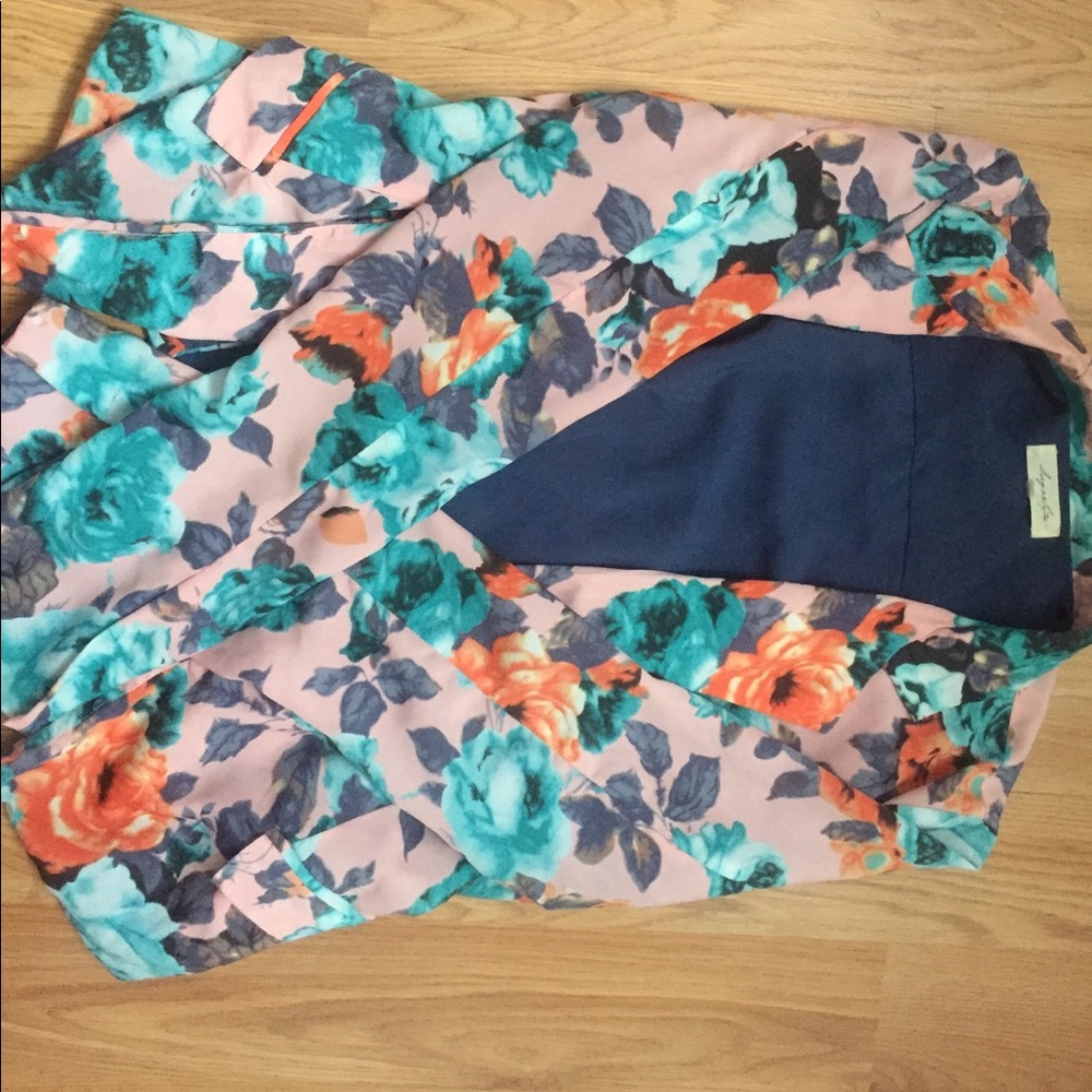 Flower Print Blazer