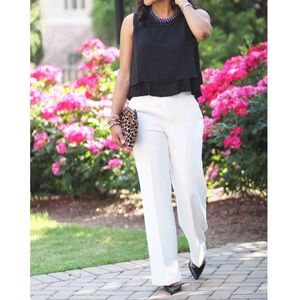 Zara White wide leg pants sz S