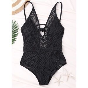 Black One Piece Swimsuit