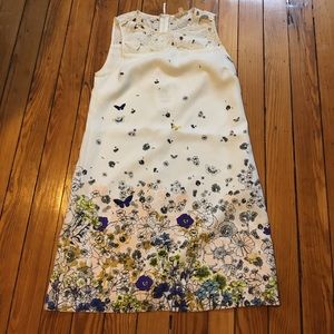 Maison Jules White and Floral Shift Dress