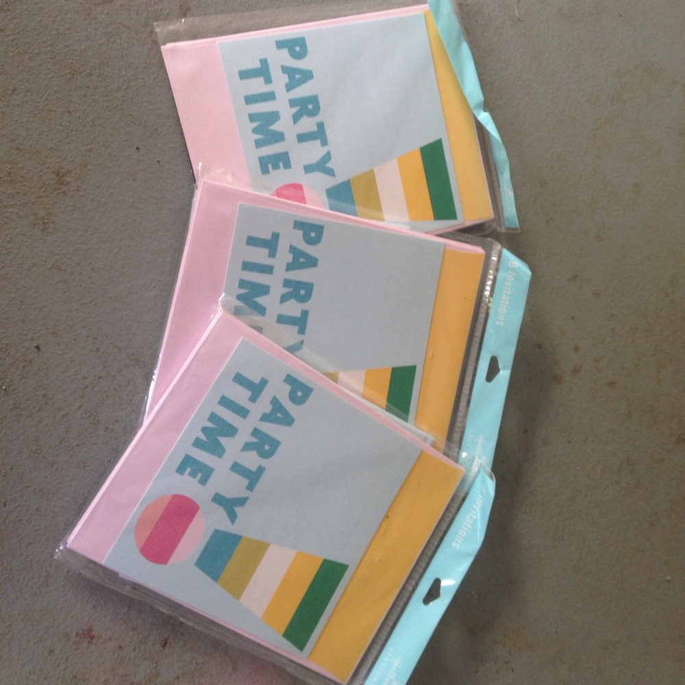 B1G1  3 brand new packs party invites 8 per pack