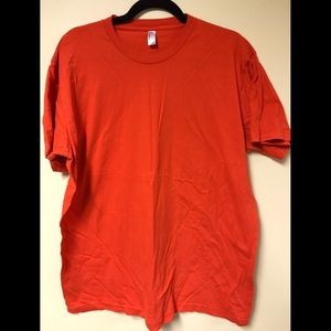 Plain red/orange American Apparel tshirt XL