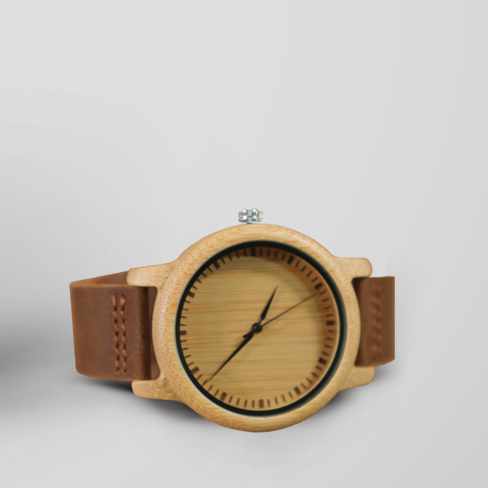 Brand new Wooden watch with leather strap