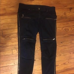Black robin jeans