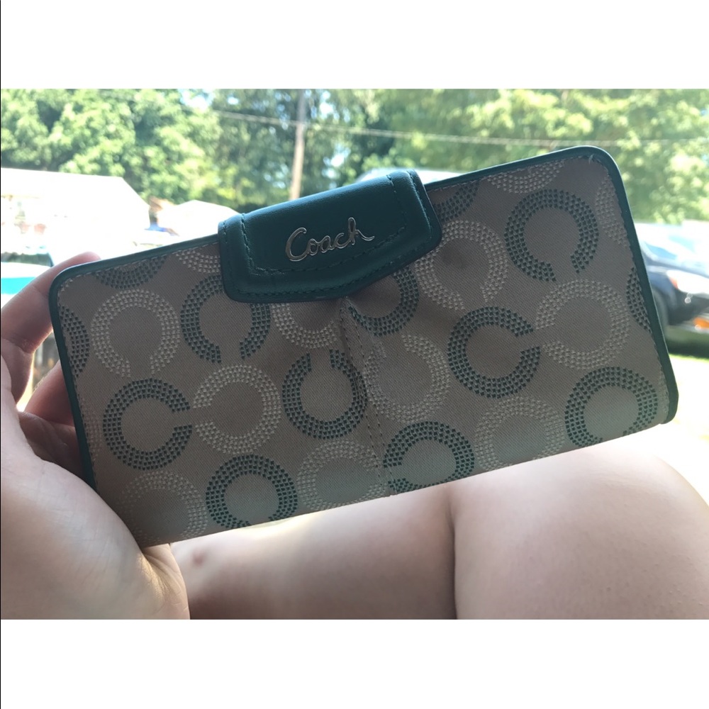Genuine Coach Turquoise Wallet