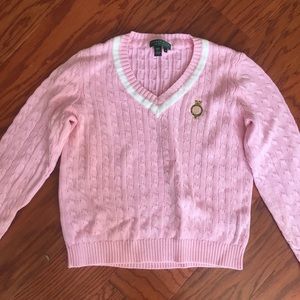 Preppy pink Ralph Lauren Sport Sweater