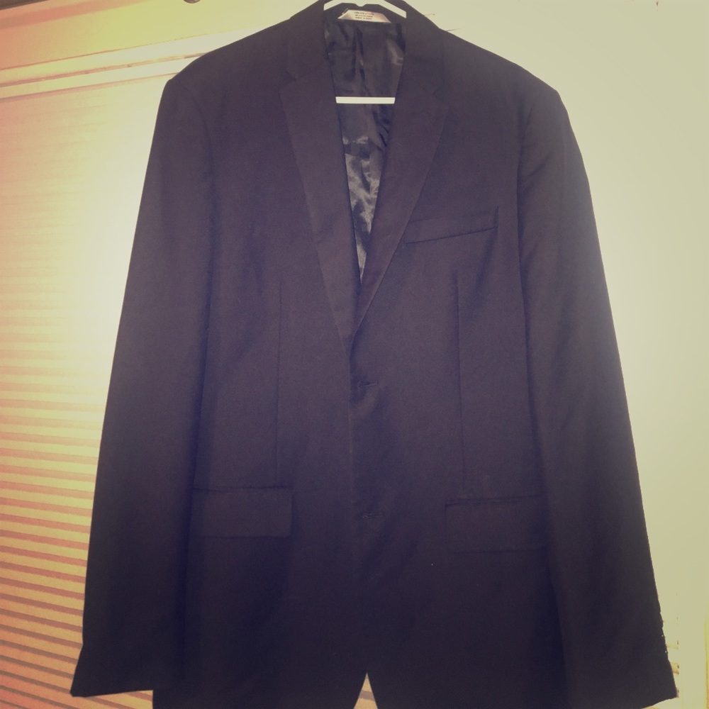 Perry Ellis Black Suit Jacket-44R