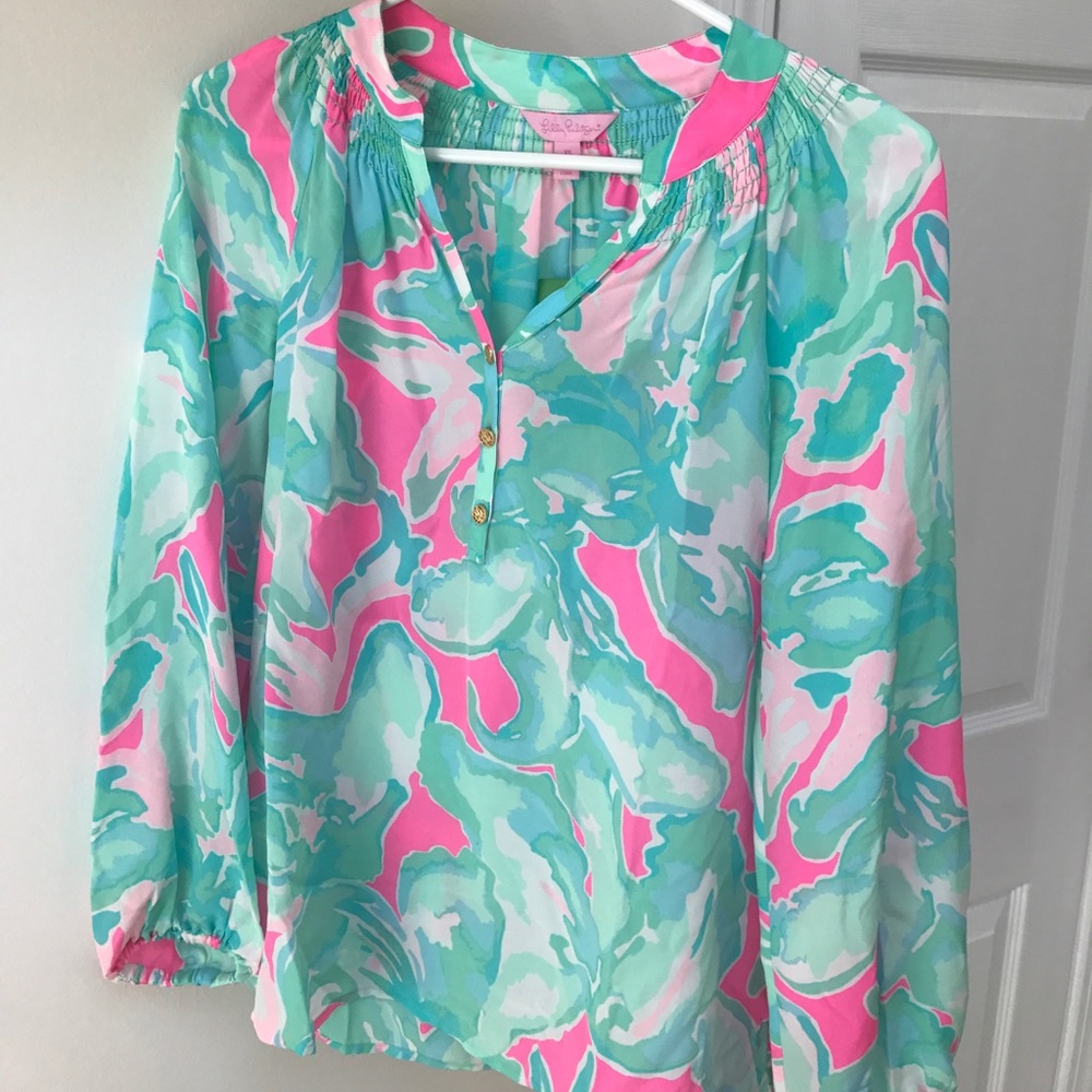 NWT Lilly Pulitzer Elsa top in Pink Sands