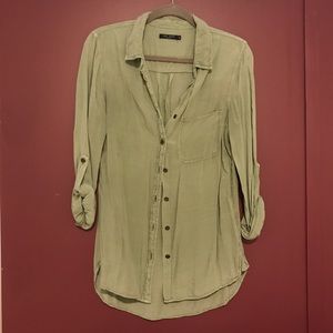 Max Jeans Sage Green Button Up