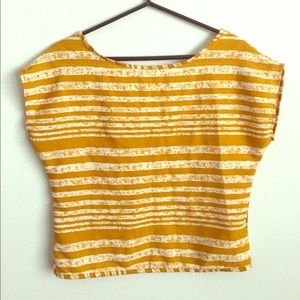 Delia's Yellow Striped Crop