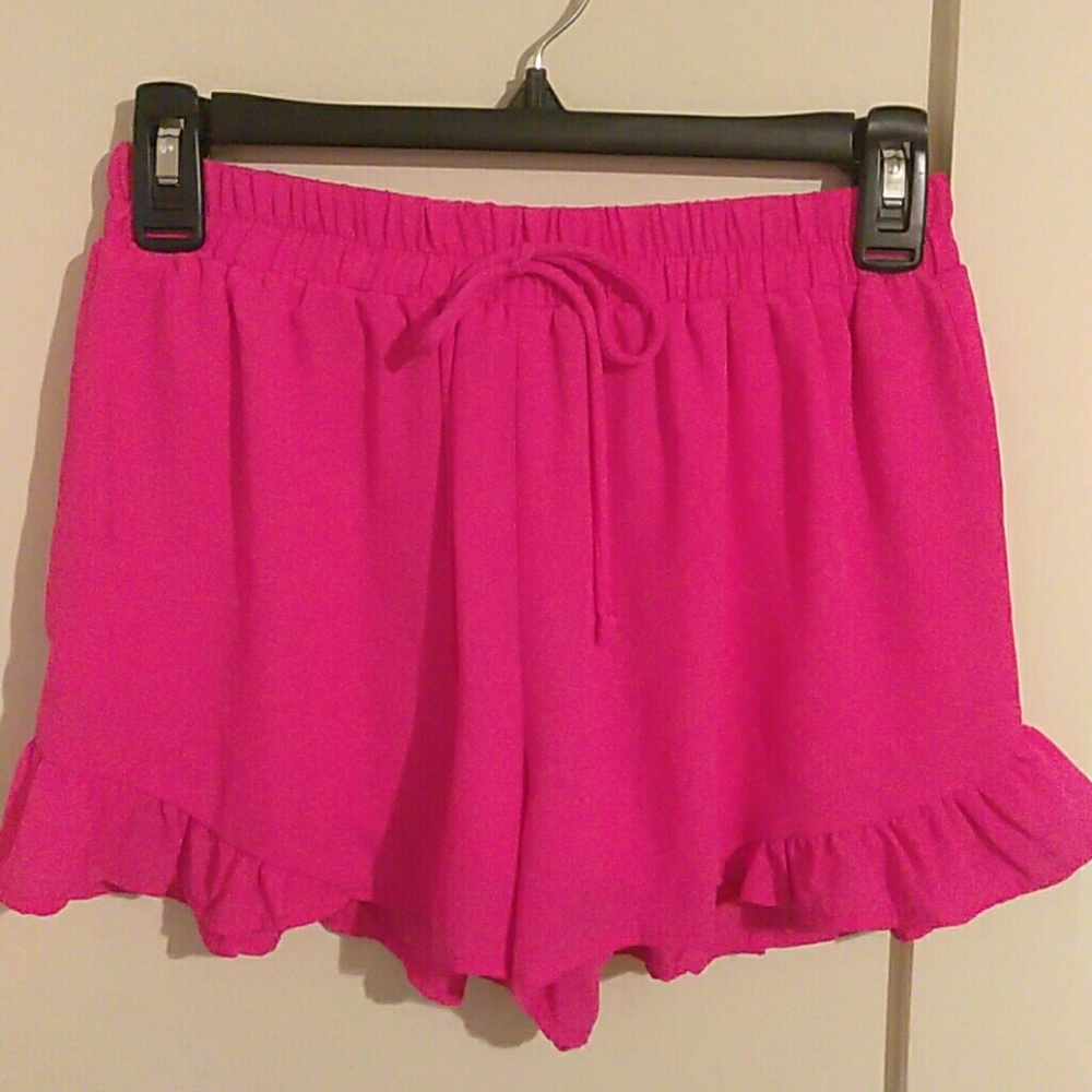 Hot pink romper shorts