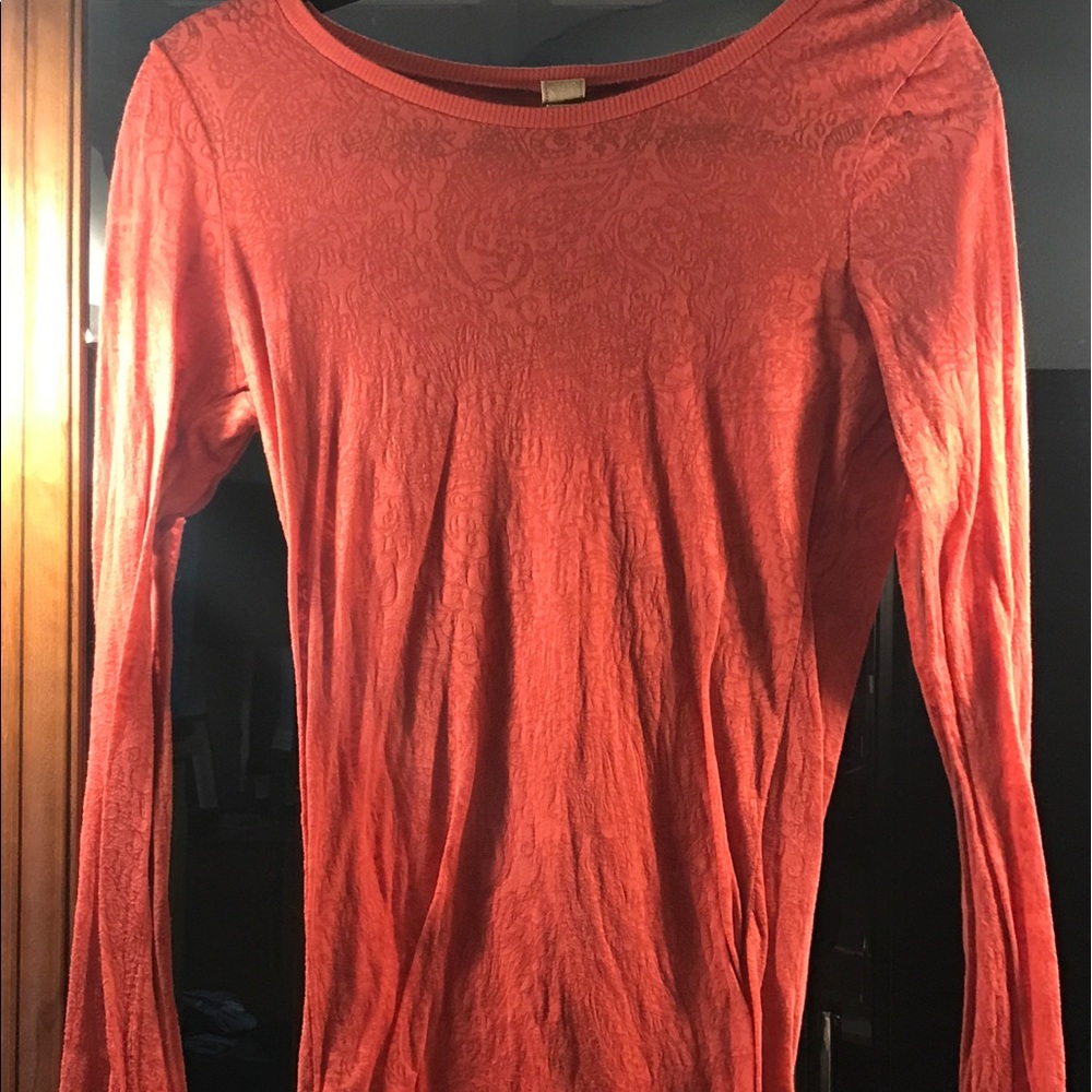 BKE long sleeve burnt orange burn out. L