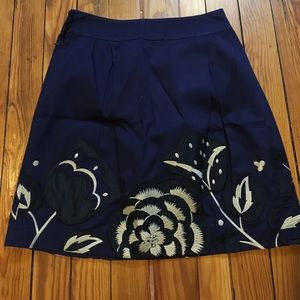 Anthropologie Floreat Sufi Embroidered Skirt