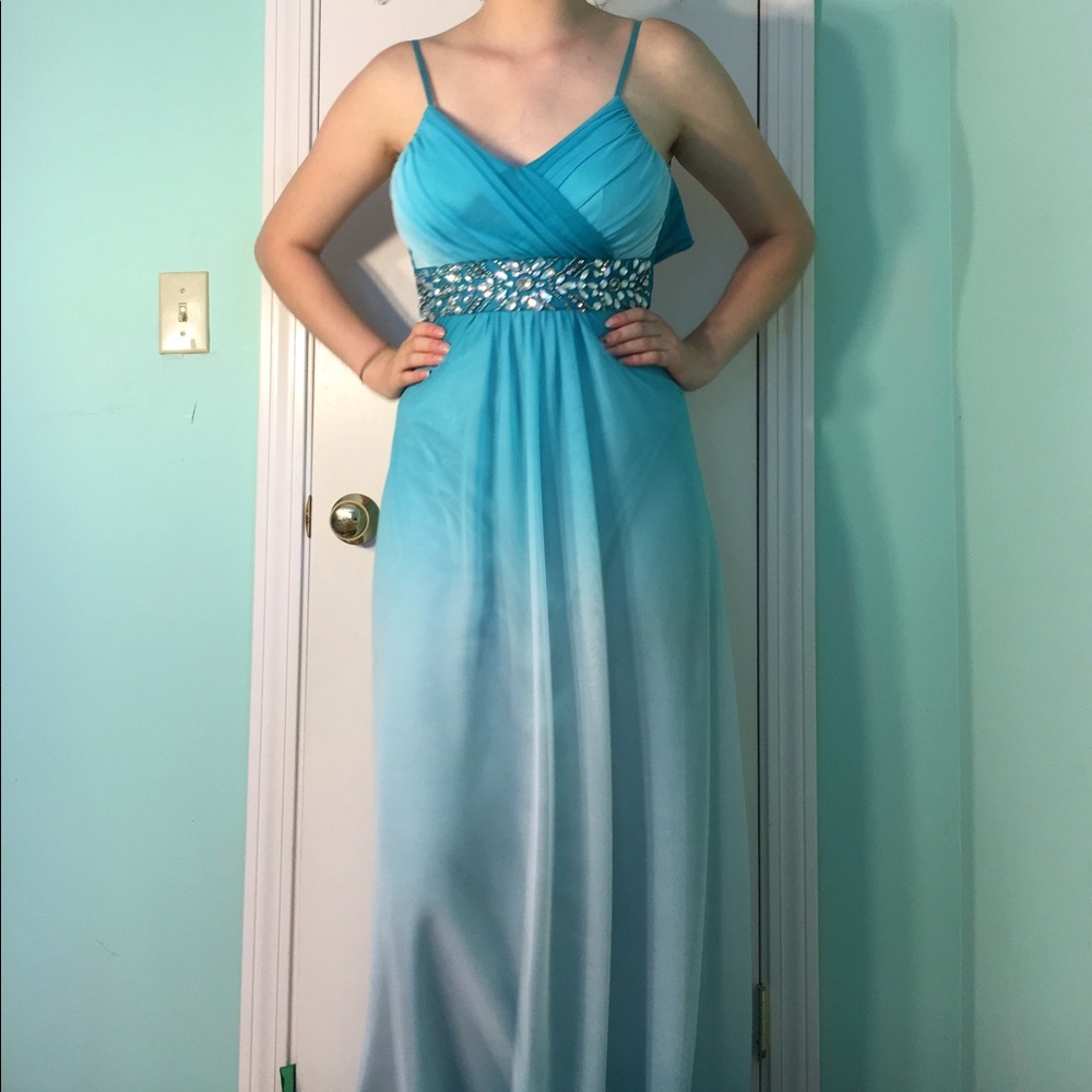 Blue Ombre Formal Dress