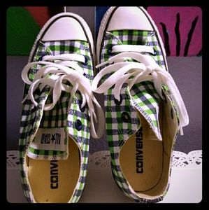 Converse blue & white check NWOT