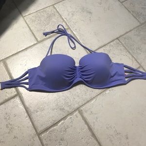 Purple vs bandeau bikini top